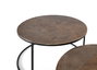 NOMA Lot de 2 Tables Basses en Métal avec Finition Cuivre Ancien - Table Grande 47x81 cm et Petite 42x70 cm - Design d'Intérieur